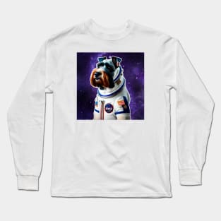 ASTRONAUT DOG ( Schnauzer ) Long Sleeve T-Shirt